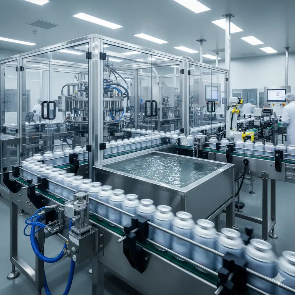 Aerosol Filling Line: Crimping, Gassing & Leak Detection