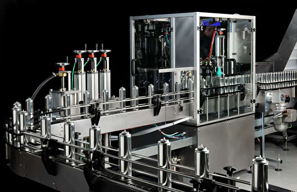Industrial aerosol filling line with crimping and gassing stations for personal care products — Global Aerosols