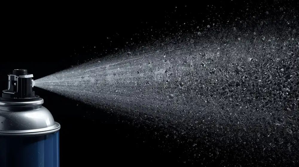 High speed visualization of aerosol spray atomization and micro droplet formation at nozzle