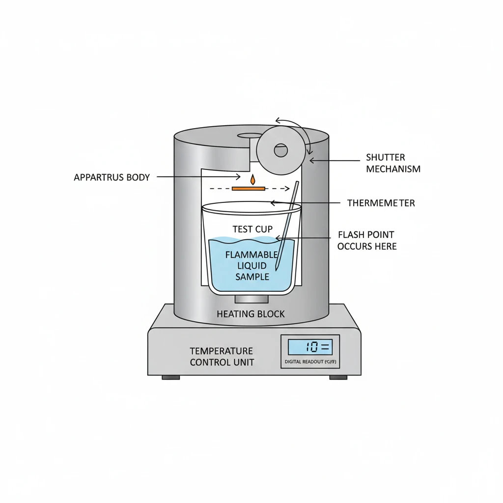 Closed cup flash point tester schematic diagram