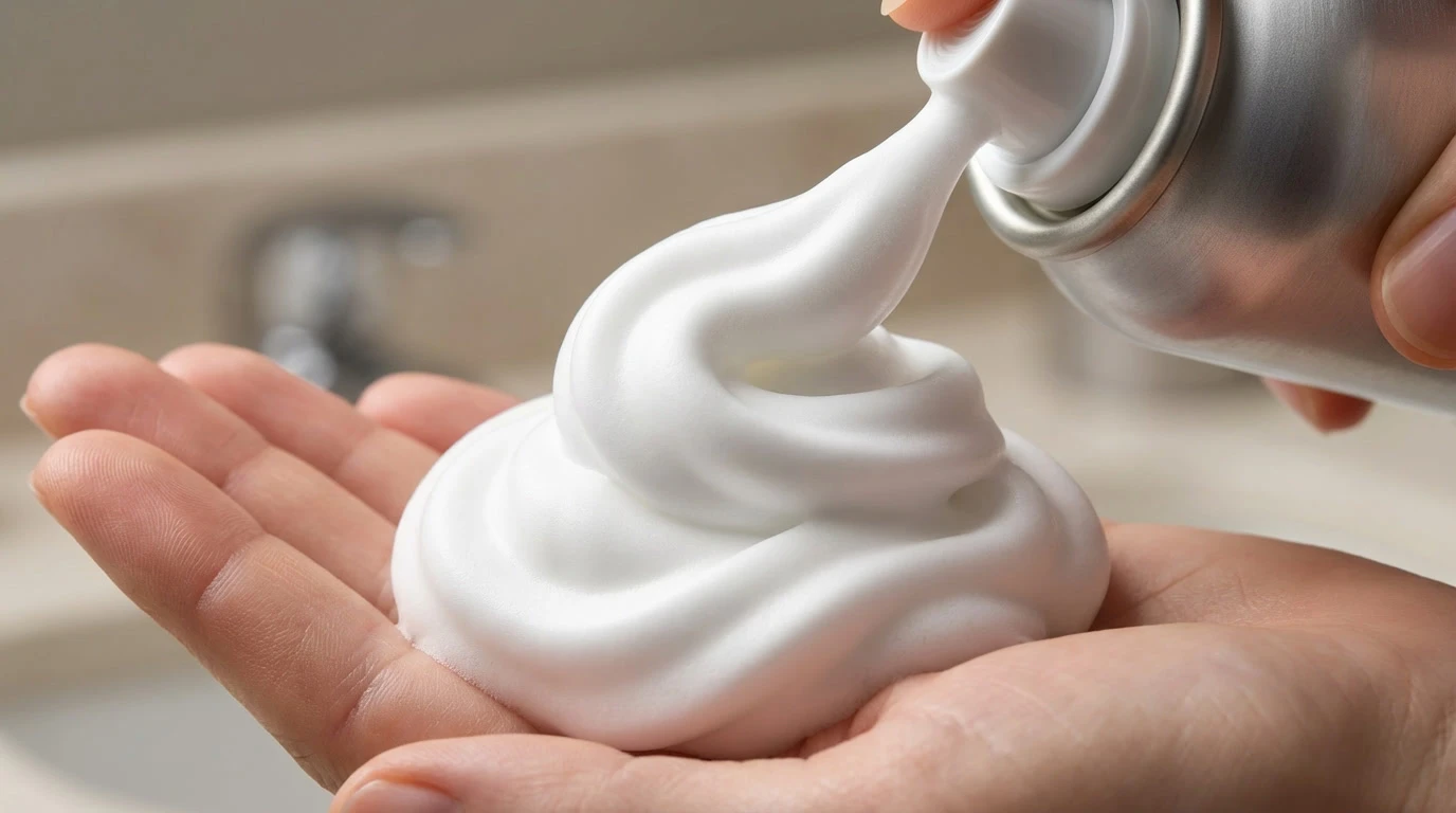 Hair mousse aerosol foam texture