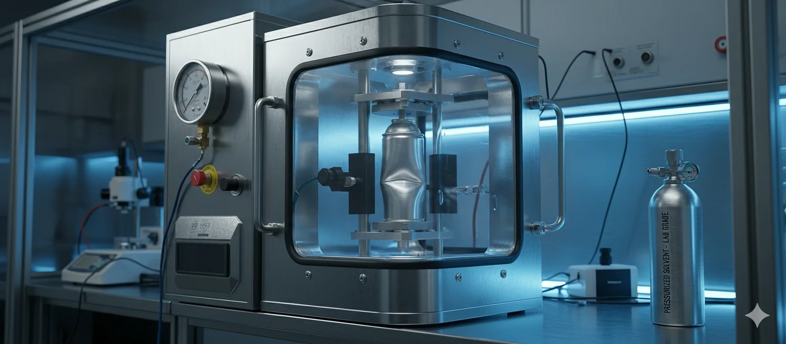 Hydrostatic burst pressure testing machine for aerosol cans — Global Aerosols