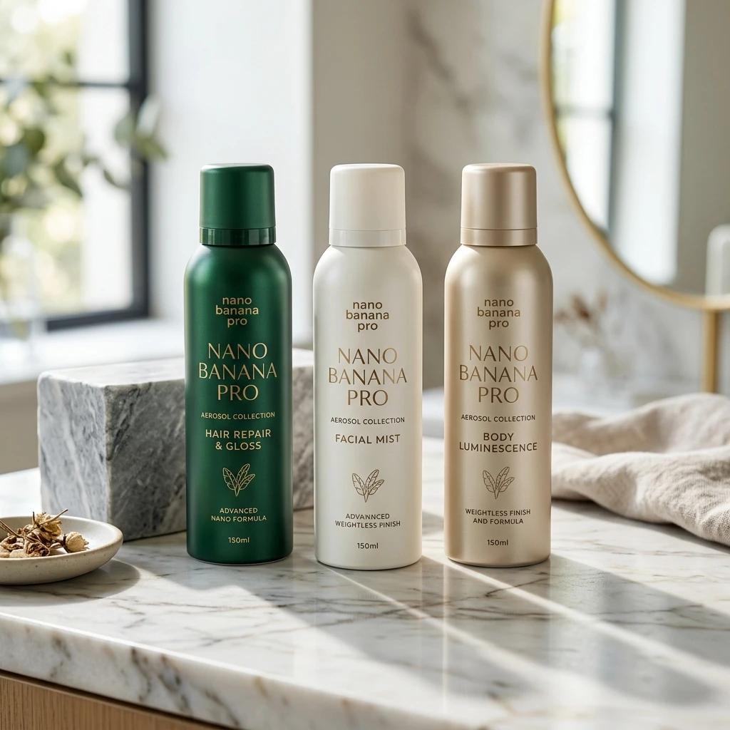 Elegant cosmetic aerosol cans