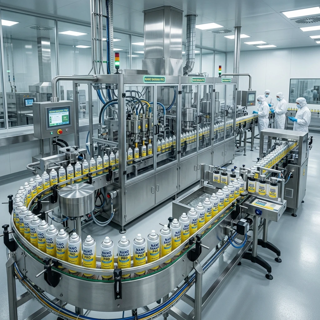 Industrial aerosol filling line