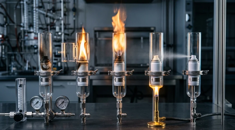 flammability classification test setup for aerosol products — Global Aerosols infographic