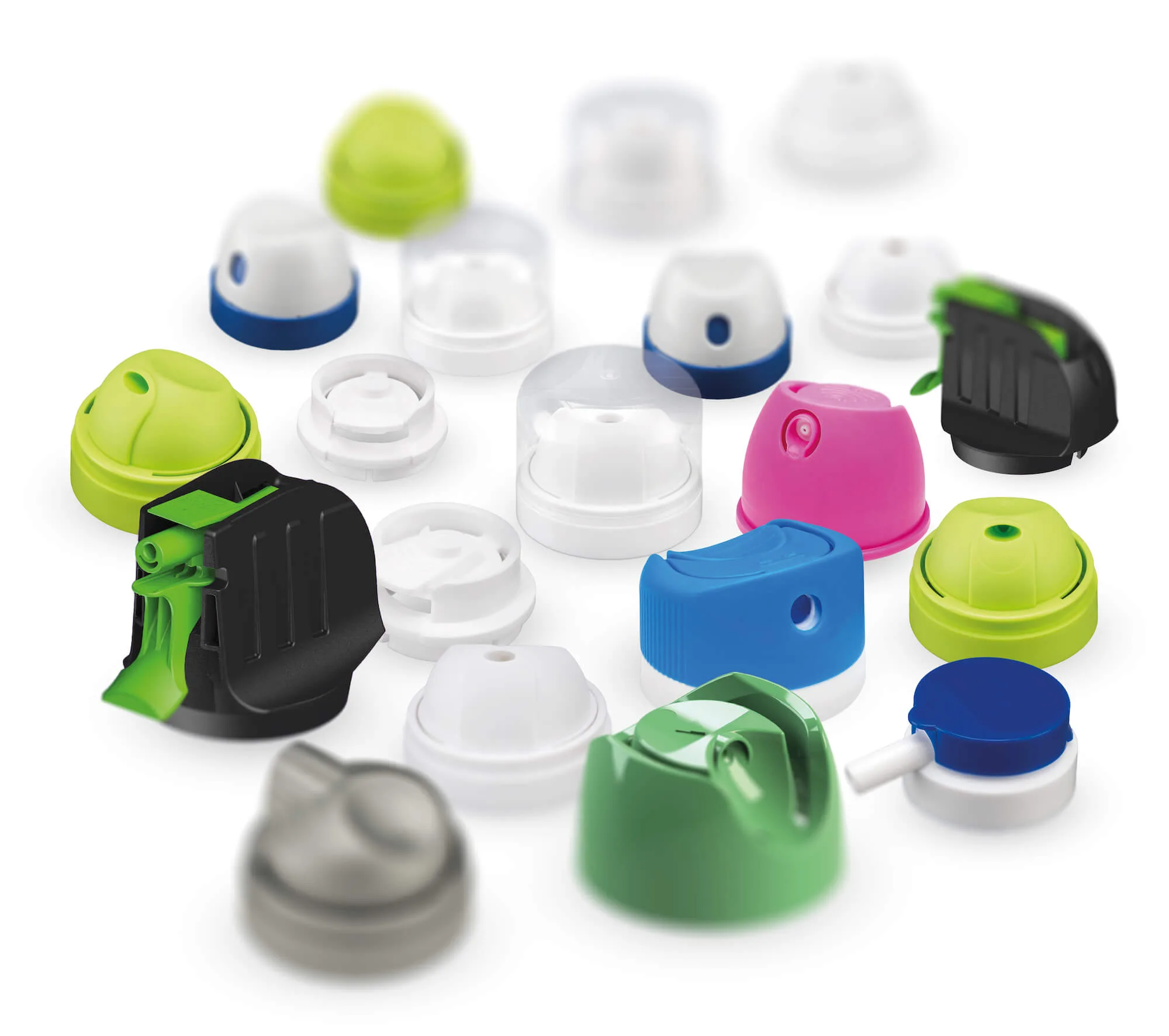 Aerosol spray caps and actuators